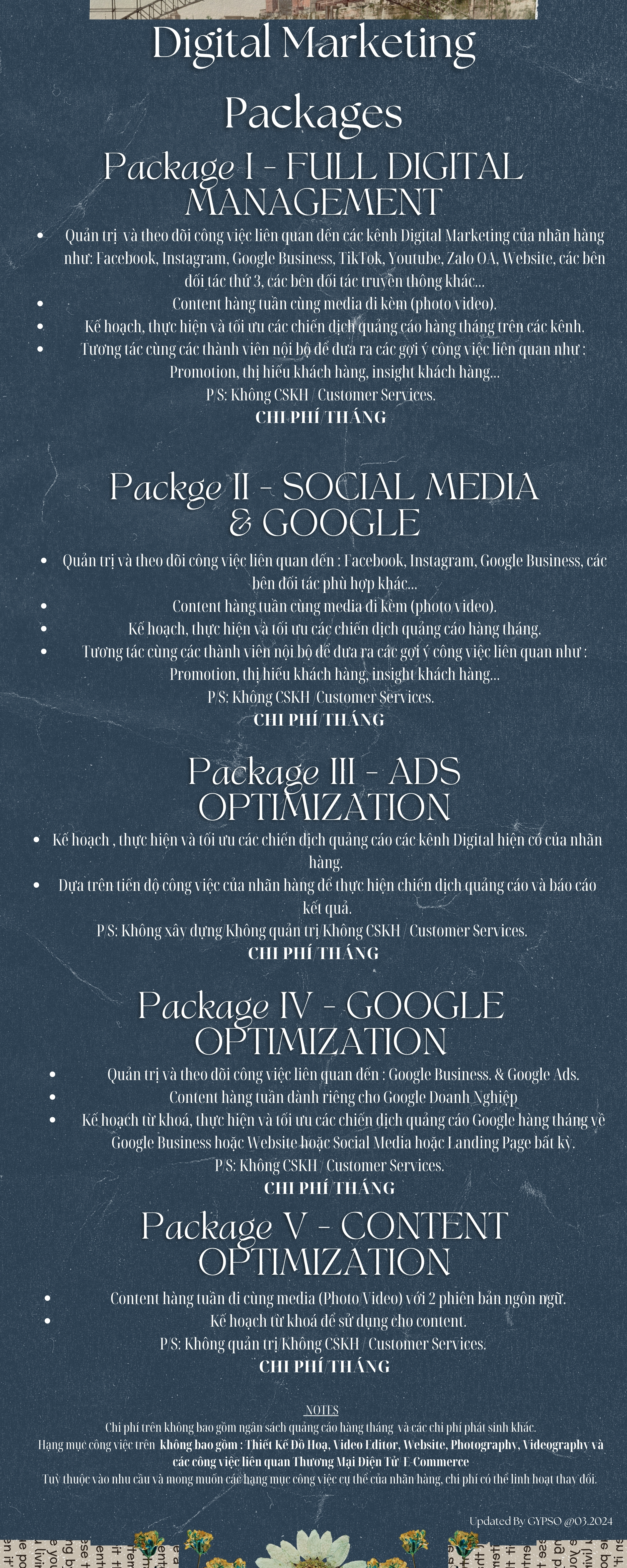 GYPSO DIGITAL PACKAGES